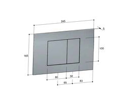 Hotbath &More BAS320 bedieningspaneel - geborsteld gunmetal PVD