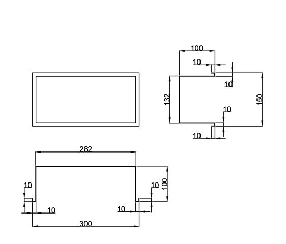 Hotbath &More inbouwnis 30x15x10cm - geborsteld messing PVD