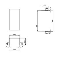 Hotbath &More inbouwnis 30x15x10cm - zonder frame - tuscan bronze