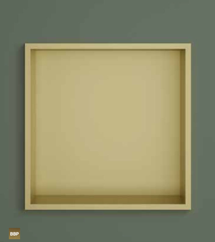 Hotbath &More inbouwnis 30x30x10cm - geborsteld koper PVD