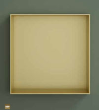Hotbath &More inbouwnis 30x30x10cm - zonder frame - geborsteld gunmetal PVD