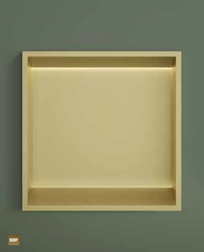 Hotbath &More inbouwnis 30x30x10cm - met frame - LED verlichting - RVS 316