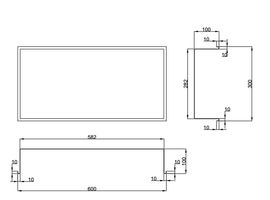 Hotbath &More inbouwnis 30x60x10cm - geborsteld messing PVD