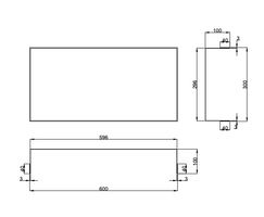 Hotbath &More inbouwnis 30x60x10cm - zonder frame - tuscan bronze