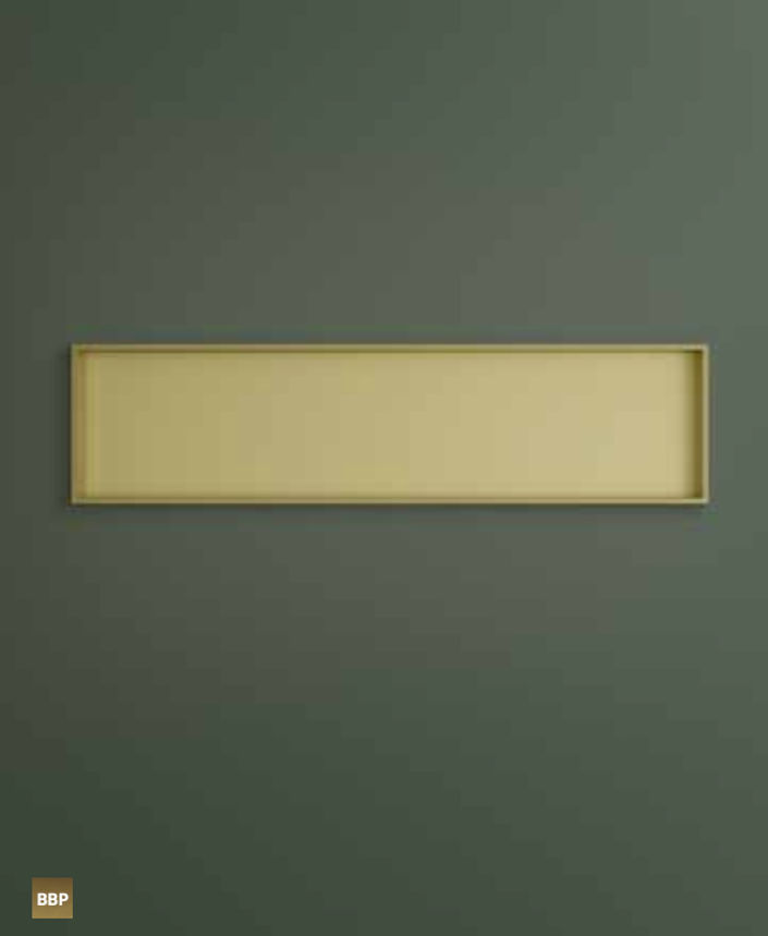 Hotbath &More inbouwnis 30x120x10cm - zonder frame - mat wit