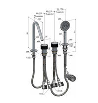 Hotbath Guy Row GY073R 4-gats badrandcombinatie met uitloop - Geborsteld zwart PVD