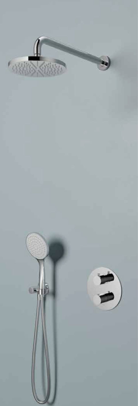 Hotbath Buddy IBS12A inbouw doucheset - 2-weg omstel - geborsteld zwart PVD - 3-standen handdouche - 25cm hoofddouche - wandarm - glijstang