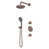 Hotbath Buddy IBS12 inbouw doucheset - 3-standen handdouche - 20cm hoofddouche - 30cm plafondbuis - wandhouder - geborsteld koper PVD