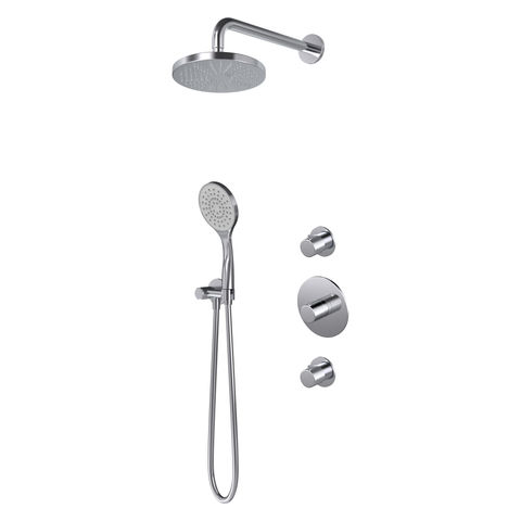 Hotbath Buddy IBS12 inbouw doucheset - 3-standen handdouche - 20cm hoofddouche - 15cm plafondbuis - wandhouder - chroom