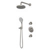 Hotbath Buddy IBS12 inbouw doucheset - 3-standen handdouche - 30cm hoofddouche - 30cm plafondbuis - glijstang - geborsteld nikkel