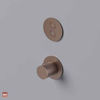 Hotbath Cobber PB7009EXT afbouwdeel inbouwthermostaat met 2 pushbuttons - geborsteld zwart PVD