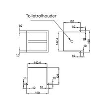 Hotbath &More PH016 inbouw toiletrolhouder - mat wit