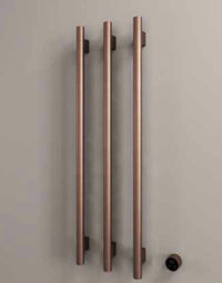 Hotbath &More Rails Round handdoekwarmerset 135cm - 3 stangen - geborsteld messing PVD