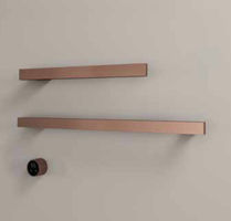 Hotbath &More Rails Square handdoekwarmerset 50 & 80cm - 2 stangen - geborsteld koper PVD