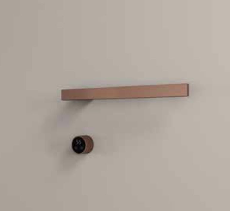 Hotbath &More Rails Square handdoekwarmerset 50cm - 1 stang - geborsteld koper PVD