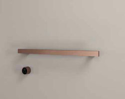 Hotbath &More Rails Square handdoekwarmerset 80cm - 1 stang - geborsteld messing PVD