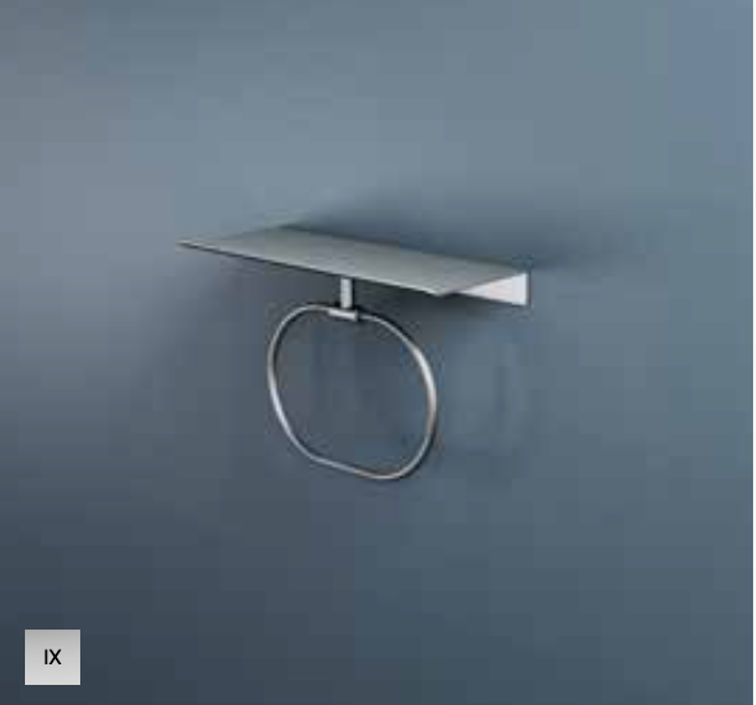 Hotbath &More SHA08 handdoekring voor planchet - geborsteld messing PVD