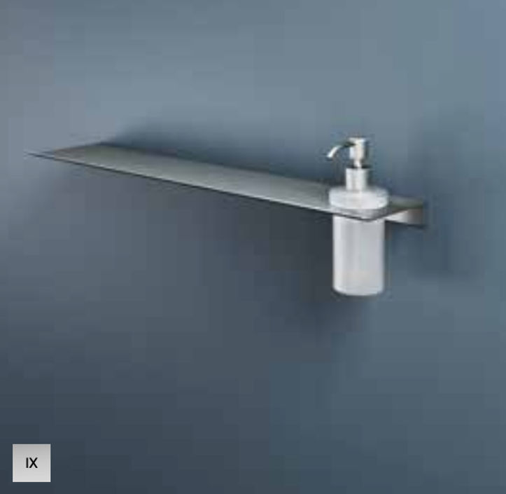 Hotbath &More SHA09 zeepdispenser gematteerd glas voor planchet - geborsteld messing PVD