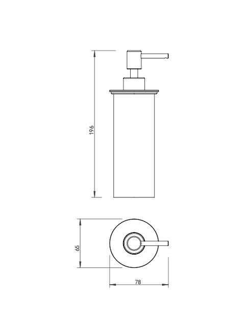 Hotbath &More SHA09 zeepdispenser gematteerd glas voor planchet - tuscan bronze
