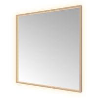 Hotbath &More spiegel square 80x80cm directe & indirecte verlichting - geborsteld koper PVD