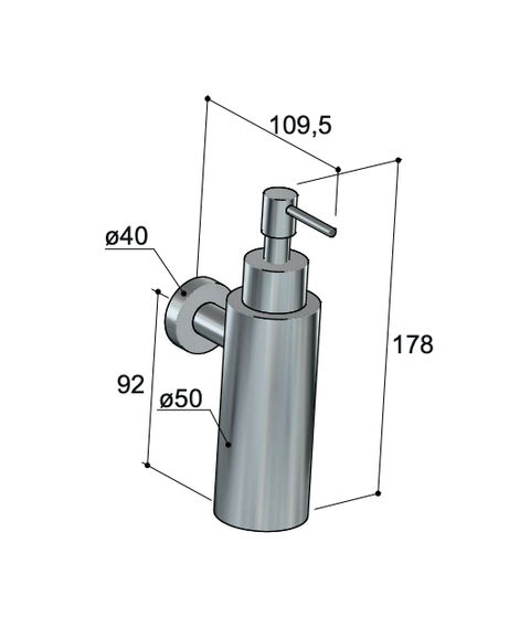 Hotbath &More BAA09 zeepdispenser wandmodel - Verouderd messing
