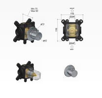 Hotbath Cobber CB7068EXT afbouwdeel inbouw stopkraan - geborsteld zwart PVD
