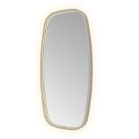 Hotbath &More spiegel contour 40x80cm directe & indirecte verlichting - geborsteld gunmetal PVD