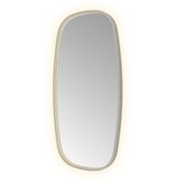 Hotbath &More spiegel contour 50x100cm directe & indirecte verlichting - geborsteld gunmetal PVD