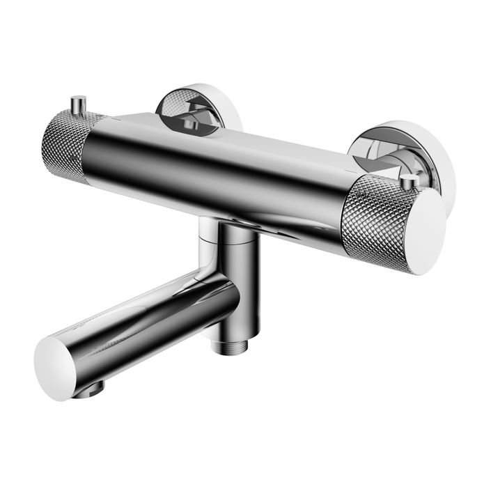 Hotbath Cobber X CX020 opbouw badthermostaat met draaibare uitloop - geborsteld zwart PVD