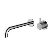 Hotbath Cobber X CX105EXT25 afbouwdeel voor inbouw wastafelkraan - uitloop 25cm - Geborsteld zwart PVD