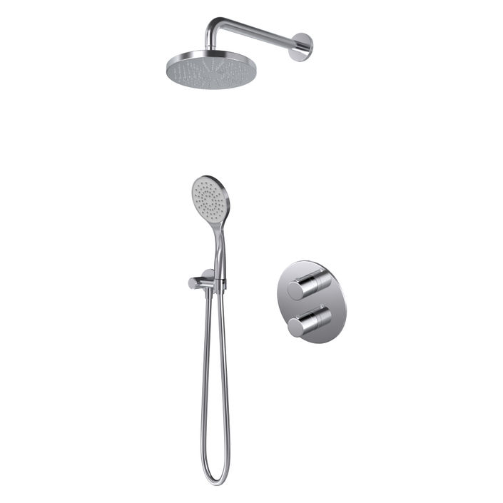 Hotbath Buddy IBS12A inbouw doucheset - 3-standen handdouche - 30cm hoofddouche - 30cm plafondbuis - wandhouder - chroom