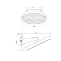 Hotbath M420 opbouw wand hoofddouche 30cm - Mat wit
