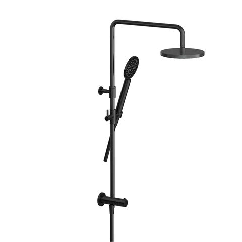 Hotbath Cobber M438 stortdoucheset zonder mengkraan - hoofddouche 30cm - ronde handdouche - gepolijst zwart PVD