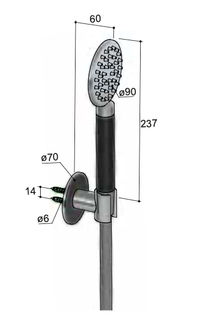 Hotbath Cobber M444 handdoucheset - geborsteld zwart PVD