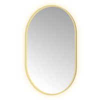 Hotbath &More spiegel oval 80x120cm directe & indirecte verlichting - geborsteld messing PVD