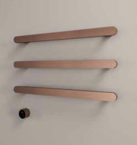 Hotbath &More Rails Soft Square handdoekwarmerset 80cm - 3 stangen - geborsteld nikkel