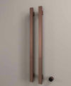Hotbath &More Rails Square handdoekwarmerset 135cm - 2 stangen - geborsteld gunmetal PVD