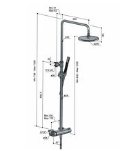 Hotbath Cobber SDS9 thermostatische stortdoucheset - ronde handdouche - 25cm hoofddouche - Geborsteld zwart PVD