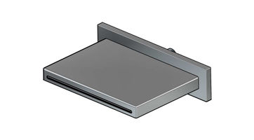 Hotbath Archie AR160 Cascade opbouw wanduitloop RVS 316 - Geborsteld gunmetal PVD