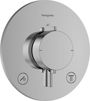 Hansgrohe Ecostat Comfort S afbouwdeel voor inbouwthermotaat voor 2 functies - chroom