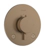 Hansgrohe Ecostat Comfort S afbouwdeel voor inbouwthermotaat voor 2 functies - brushed bronze