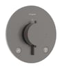 Hansgrohe Ecostat Comfort S afbouwdeel voor inbouwthermotaat voor 2 functies - brushed black chrome