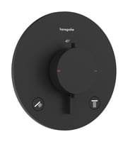 Hansgrohe Ecostat Comfort S afbouwdeel voor inbouwthermotaat voor 2 functies - mat zwart