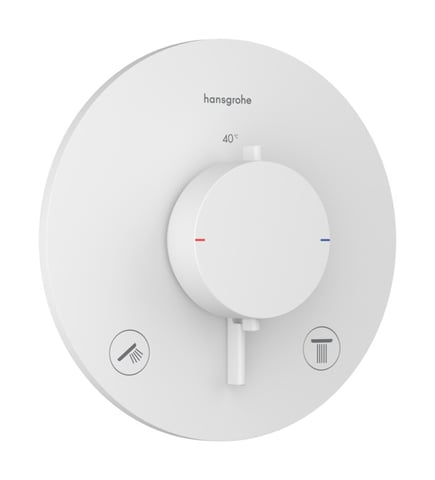 Hansgrohe Ecostat Comfort S afbouwdeel voor inbouwthermotaat voor 2 functies - mat wit