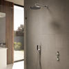 Hotbath Cobber IBS7009 inbouw doucheset - staafhanddouche - 25cm hoofddouche - plafondbuis 15cm - glijstang - geborsteld zwart pvd