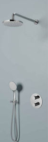 Hotbath Buddy IBS12A inbouw doucheset - 2-weg omstel - chroom - ronde handdouche - 25cm hoofddouche - wandarm - glijstang