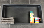 Luca Sanitair  nis in of opbouw 59,5x29,5x8cm stone resin antraciet mat