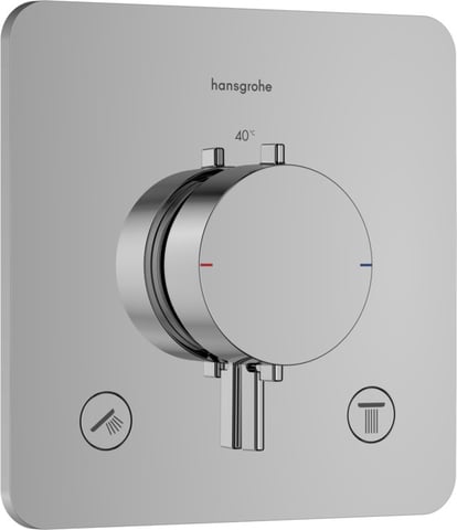 Hansgrohe Ecostat Comfort Q afbouwdeel voor inbouwthermotaat voor 2 functies - chroom