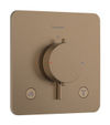 Hansgrohe Ecostat Comfort Q afbouwdeel voor inbouwthermotaat voor 2 functies - brushed bronze