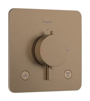 Hansgrohe Ecostat Comfort Q afbouwdeel voor inbouwthermotaat voor 2 functies - brushed bronze